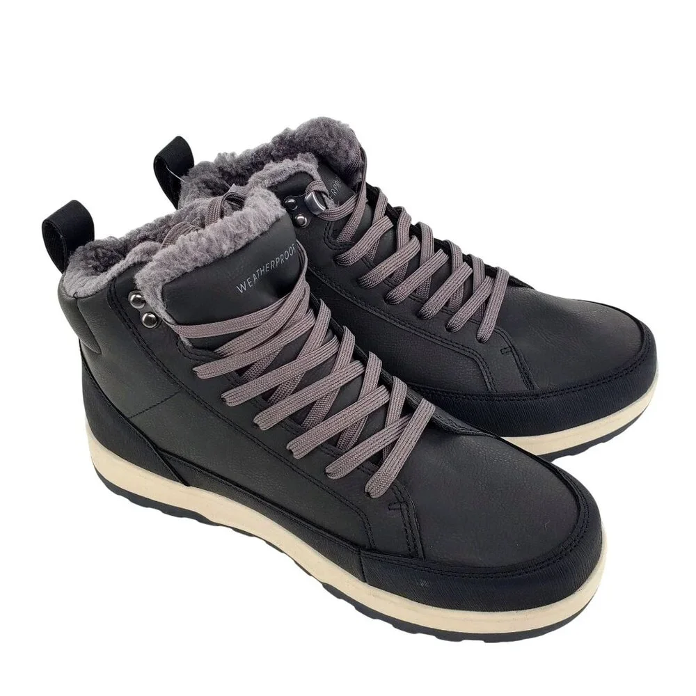 Weatherproof 10 Winter Boots Mens Logjam Shearling Lace-up Outdoor Snow Shoes